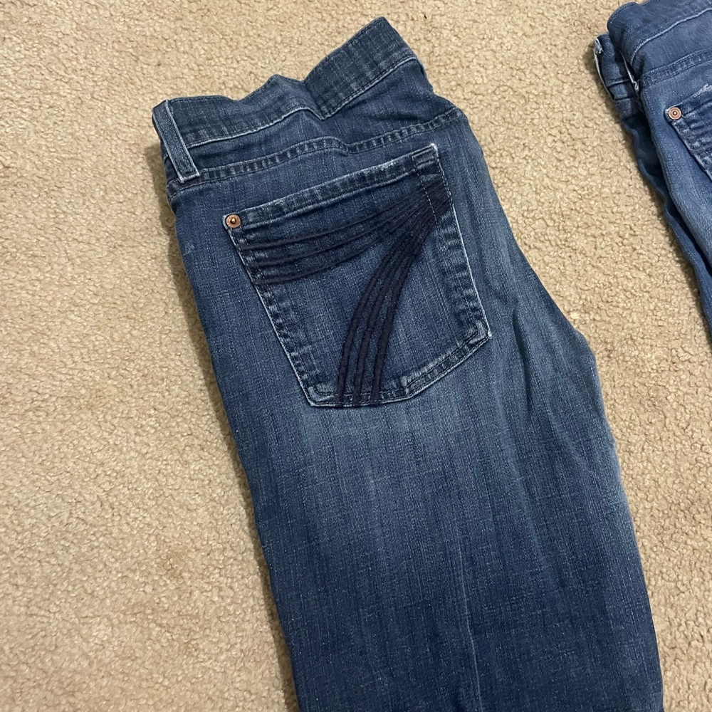 2 Pair Of 7 For All Man Kids Dojo Jeans